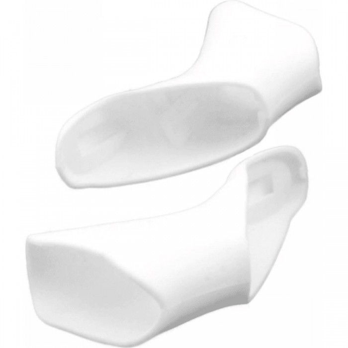 White Lever Covers Compatible with Shimano 6700 Controls - 1