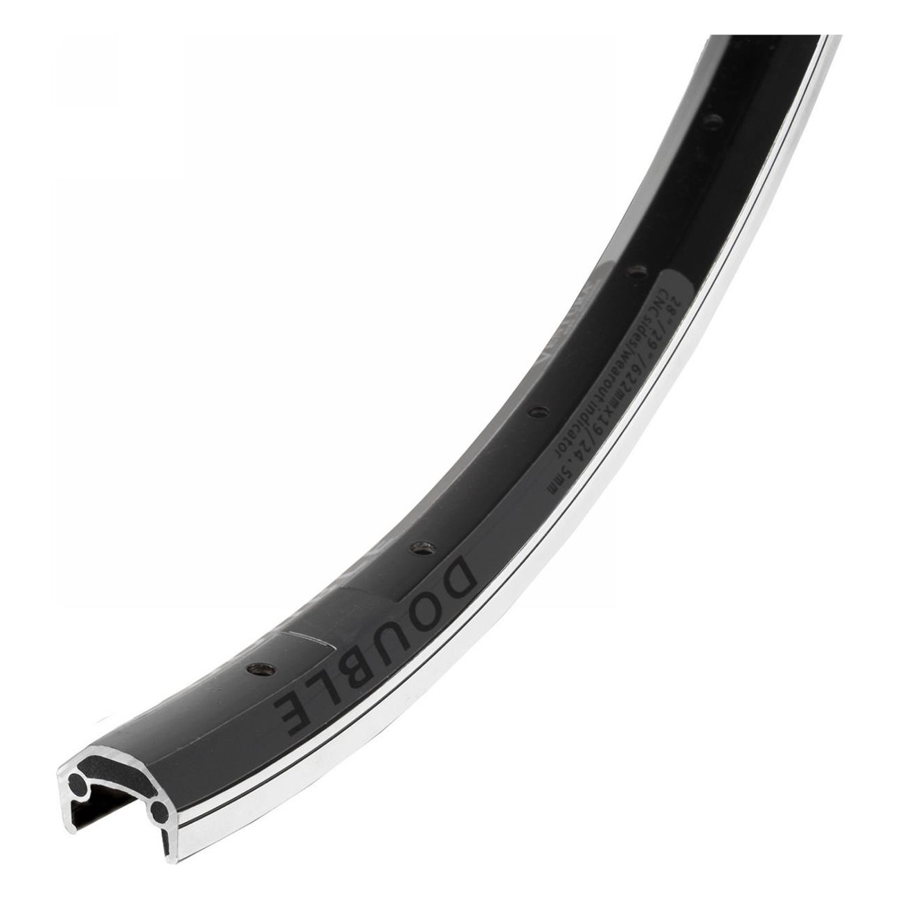 Aluminum Double Wall Bike Rim 700C 36 Holes Black for 28/29 Inch Wheels - VENTURA - 1