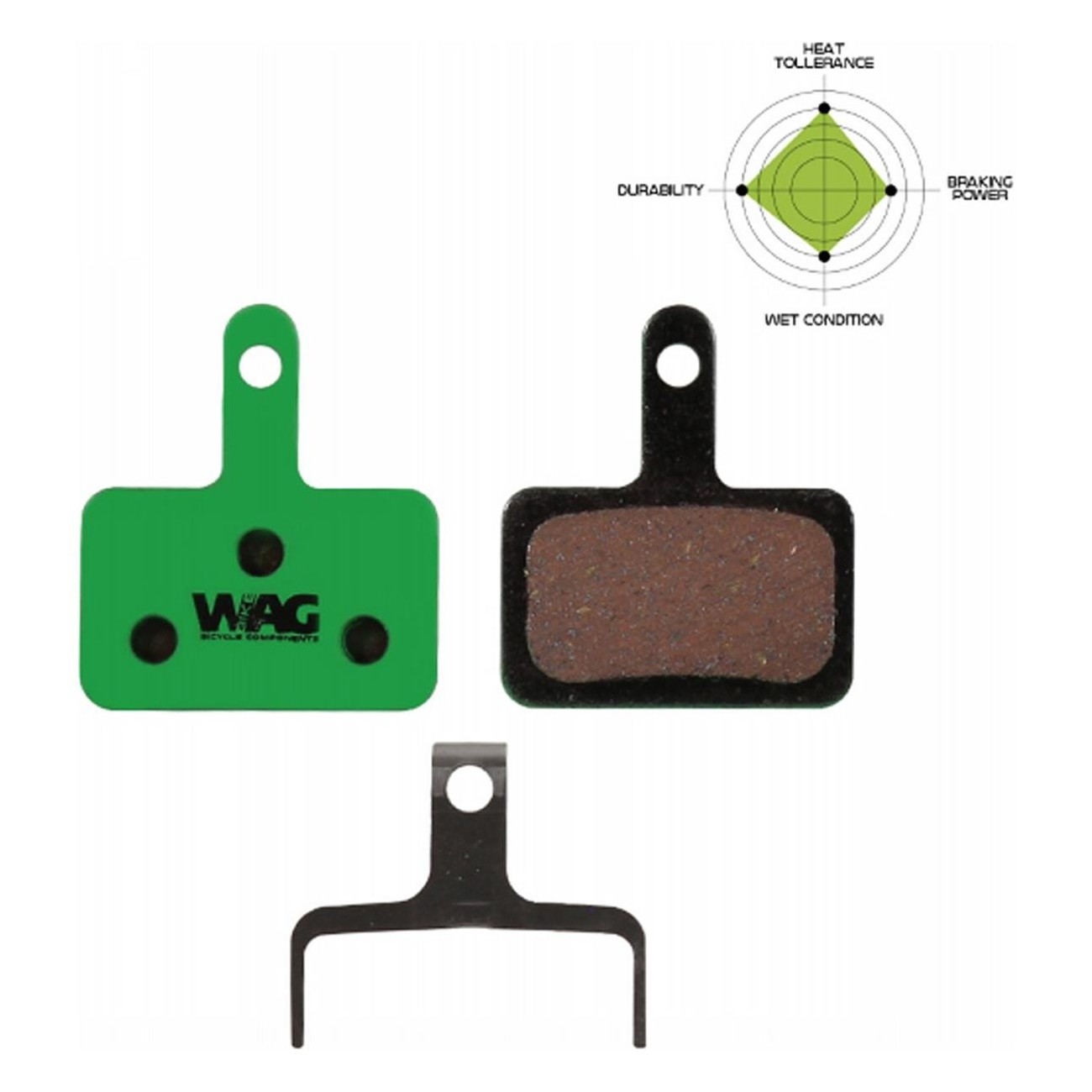 Plaquettes de frein Deore pour eBike - Compatibles Shimano et Tektro - 1