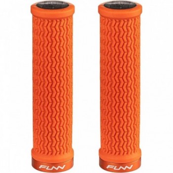 HOLESHOT 31mm Grips with CNC Aluminum Clamp Orange - FUNN - 1