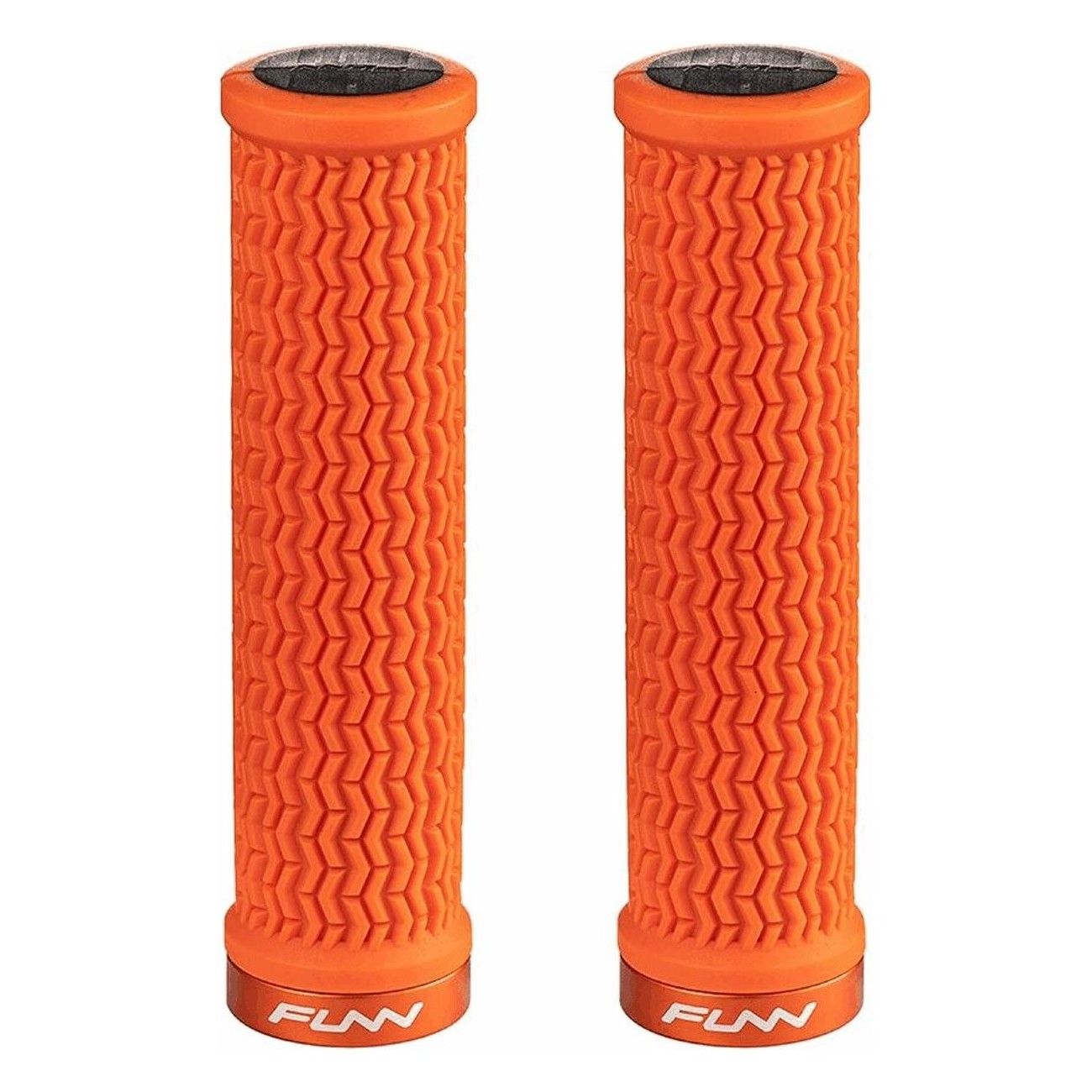 HOLESHOT 31mm Grips with CNC Aluminum Clamp Orange - FUNN - 1