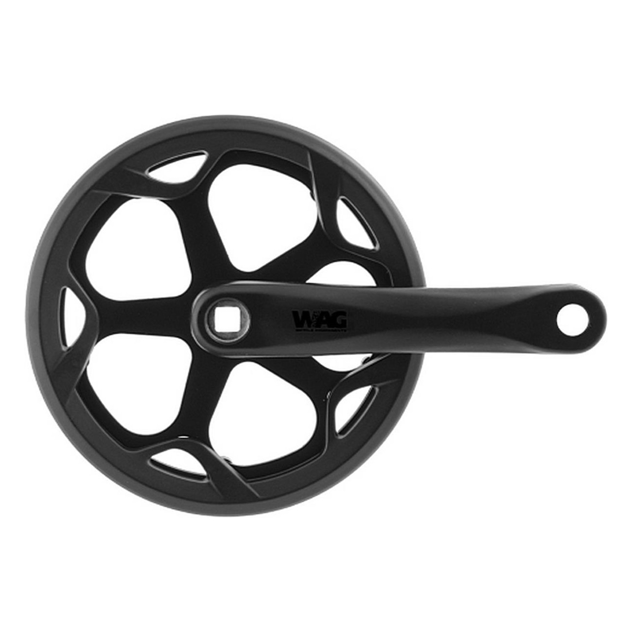 Black Aluminum Fat Bike Crankset 46D 165mm - Ideal for Urban Use - 1