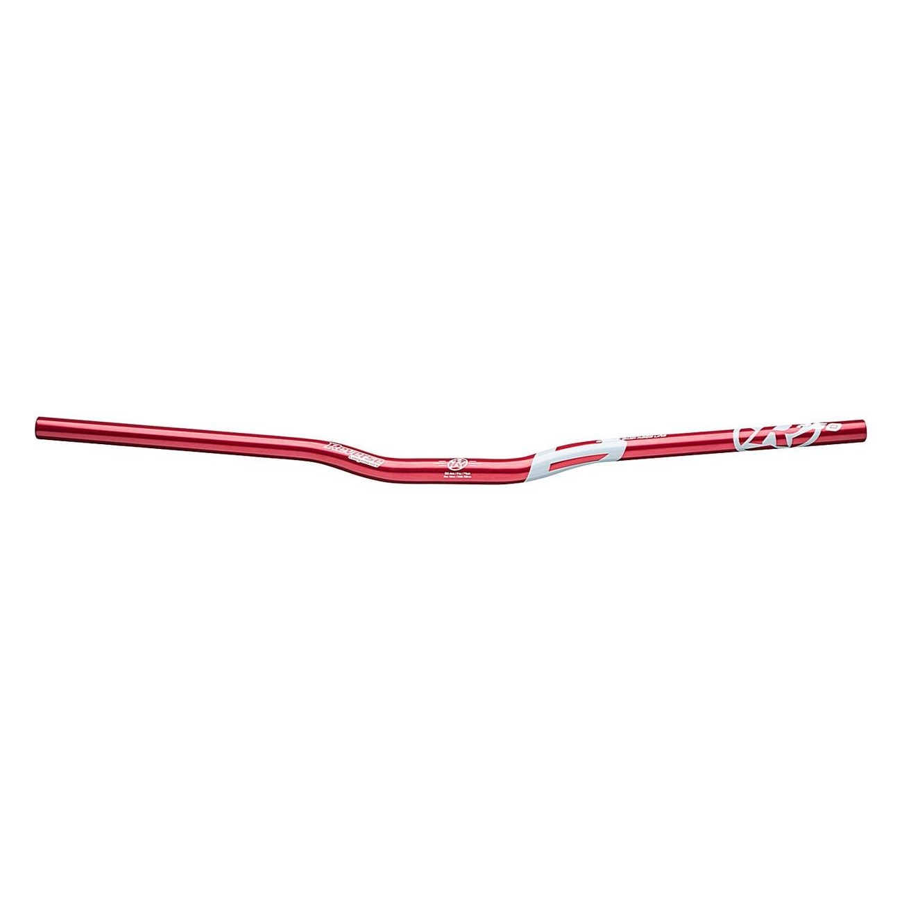 Guidon Reverse 760mm Rouge-Gris pour Enduro, All Mountain et DH - Rehausse 18mm, Ø25,4mm - 1