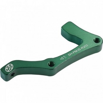 Adattatore Freno a Disco Posteriore Shimano 203 mm Verde - Compatibile IS/PM, Alluminio Leggero - 1 - Adattatori - 4717480160037