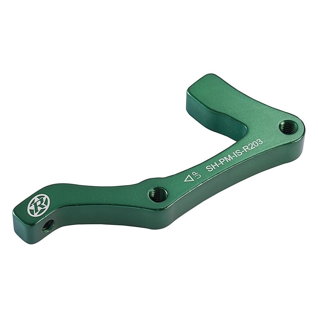 Shimano 203 mm Rear Disc Brake Adapter Green - IS/PM Compatible, Lightweight Aluminum - 1