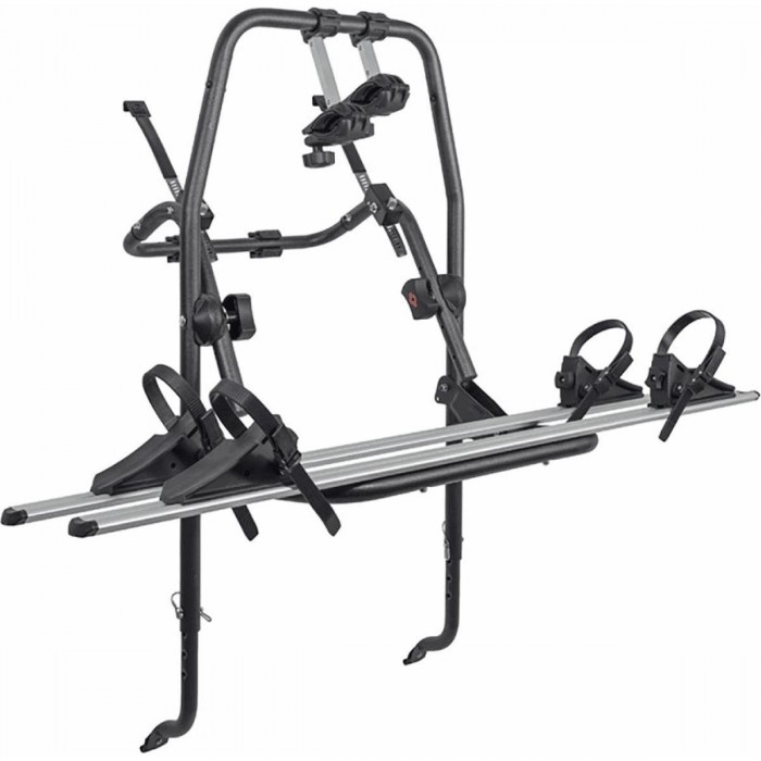 Polaris Rear Bike Rack for 2 Bikes, Aluminum and Steel, 30kg Capacity, Silver - 1