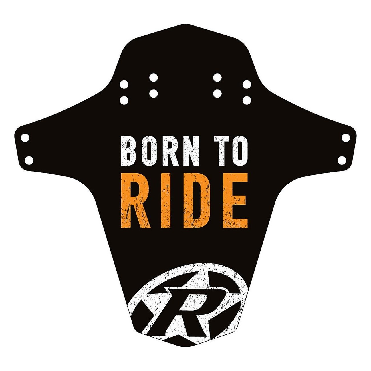 Reverse Born to Ride Mudguard Black/Fox-Orange - Front and Rear Mounting - 1