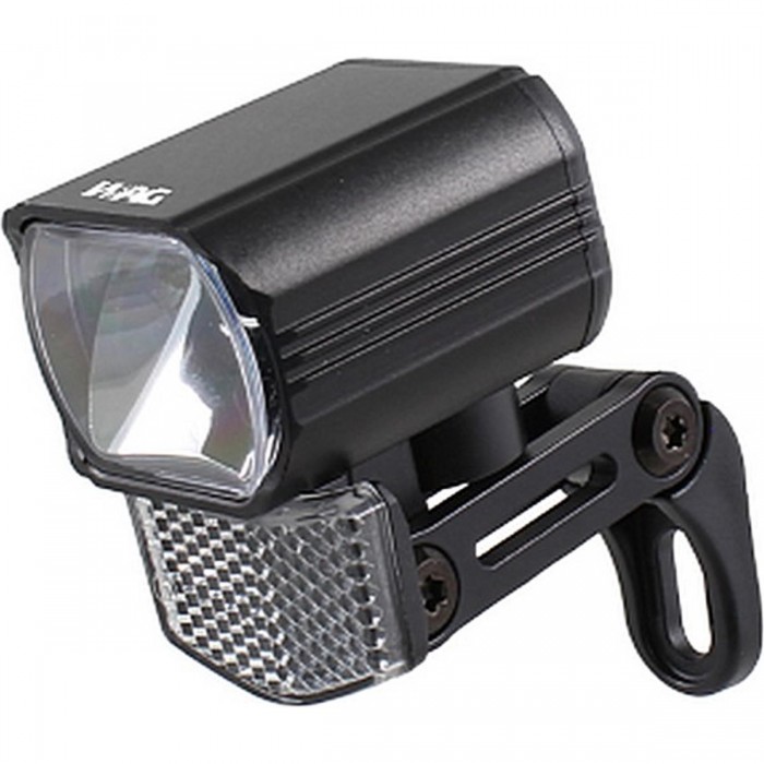 Luce Anteriore per Forcella in Metallo Nero - Design Elegante per E-Bike, 80 LUX LED - 1 - Luci - 8059796062602