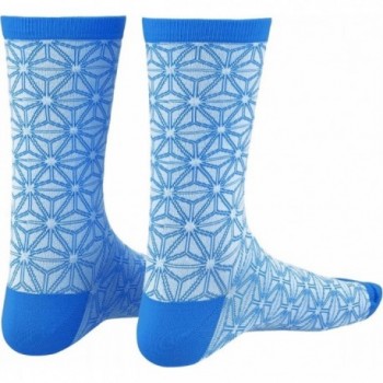 ASAN Socks White/Neon Blue Size S/M (35-42) - SUPACAZ - 1