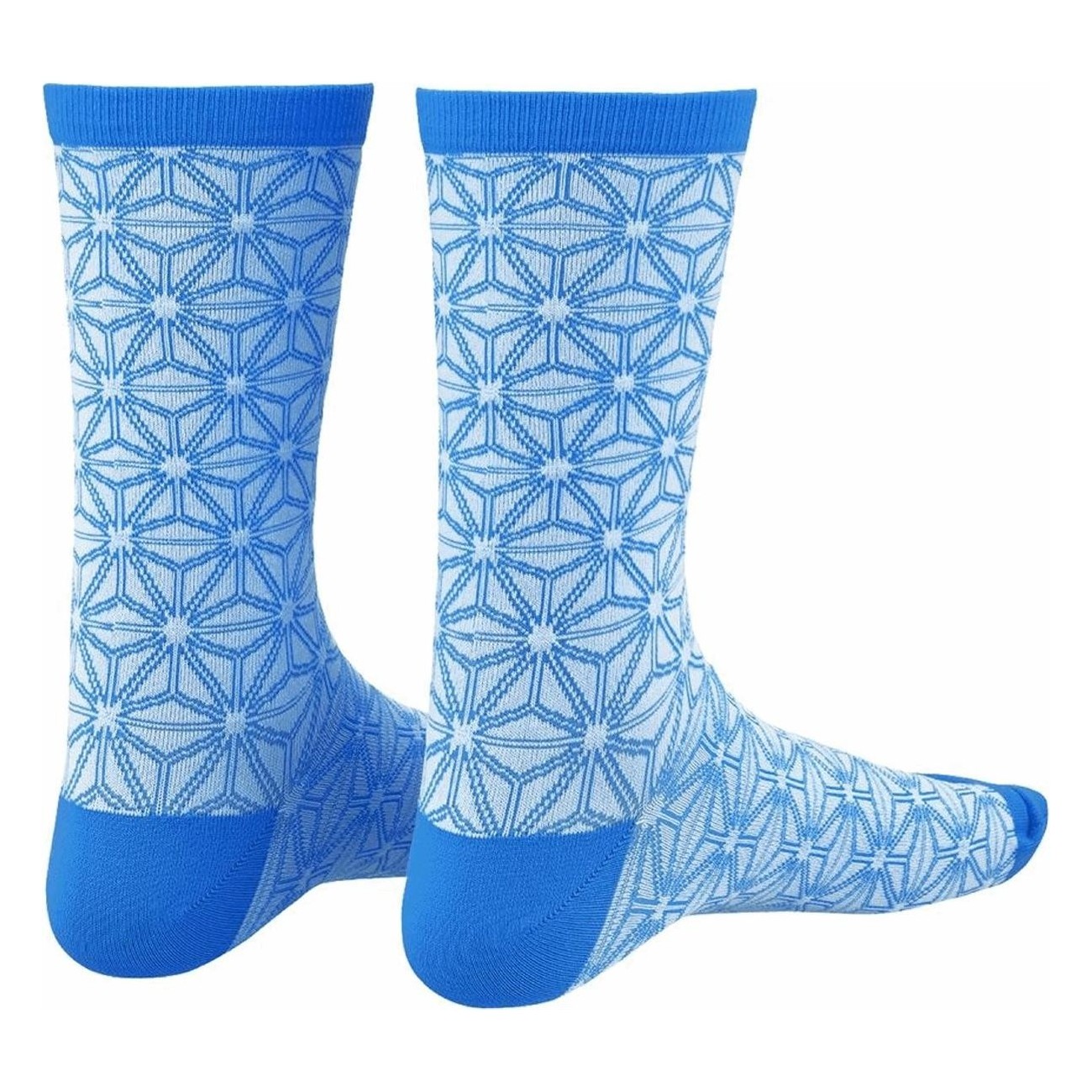 ASAN Socks White/Neon Blue Size S/M (35-42) - SUPACAZ - 1