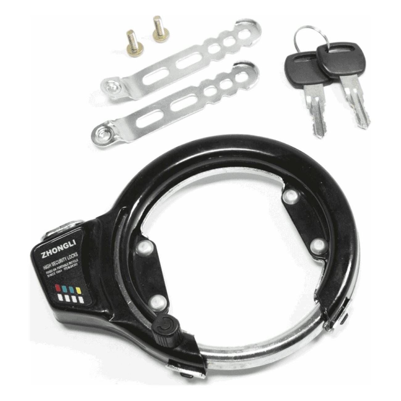 BONINBIKE Sport Black Lock for Frame with Safety Straps - 1