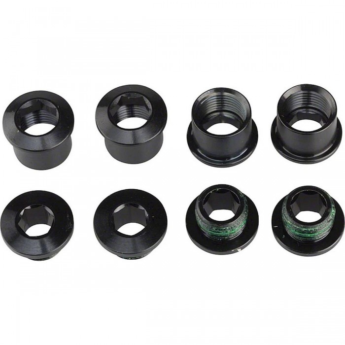 Kit de boulons de manivelle en acier noir pour Red Quarq Hidden Bolt 5 bras - 1