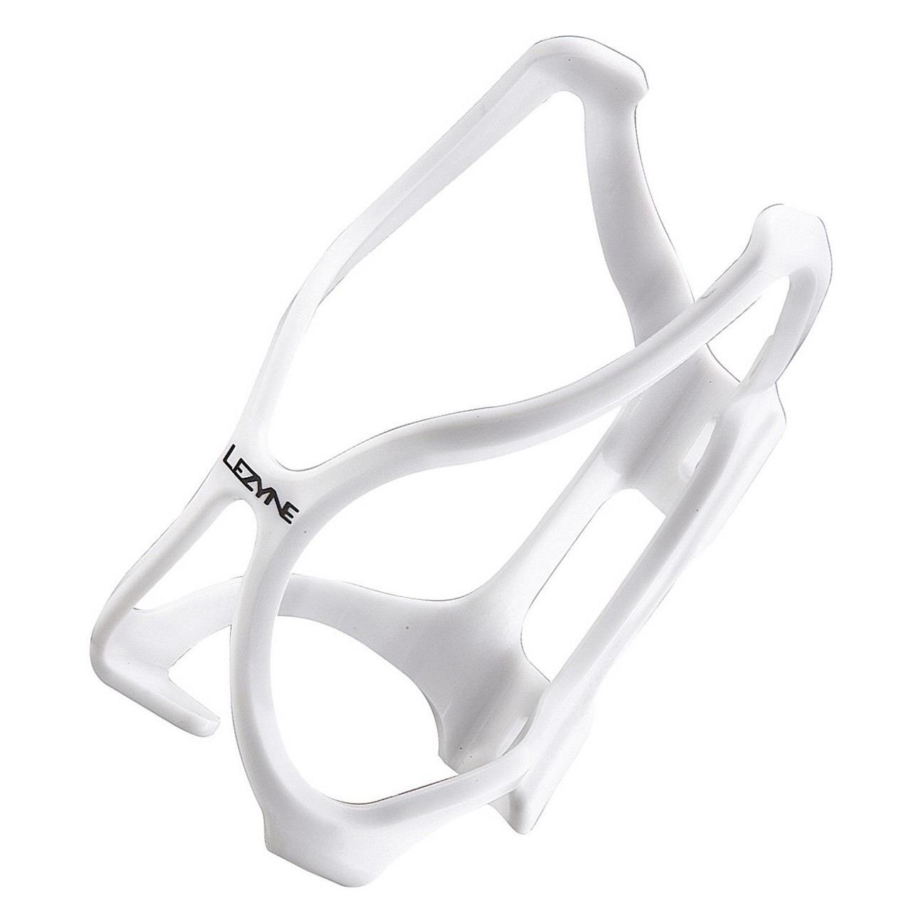 Portabotellas Lezyne Flow Cage Matrix Blanco - Robusto y Ligero para Ciclistas - 1