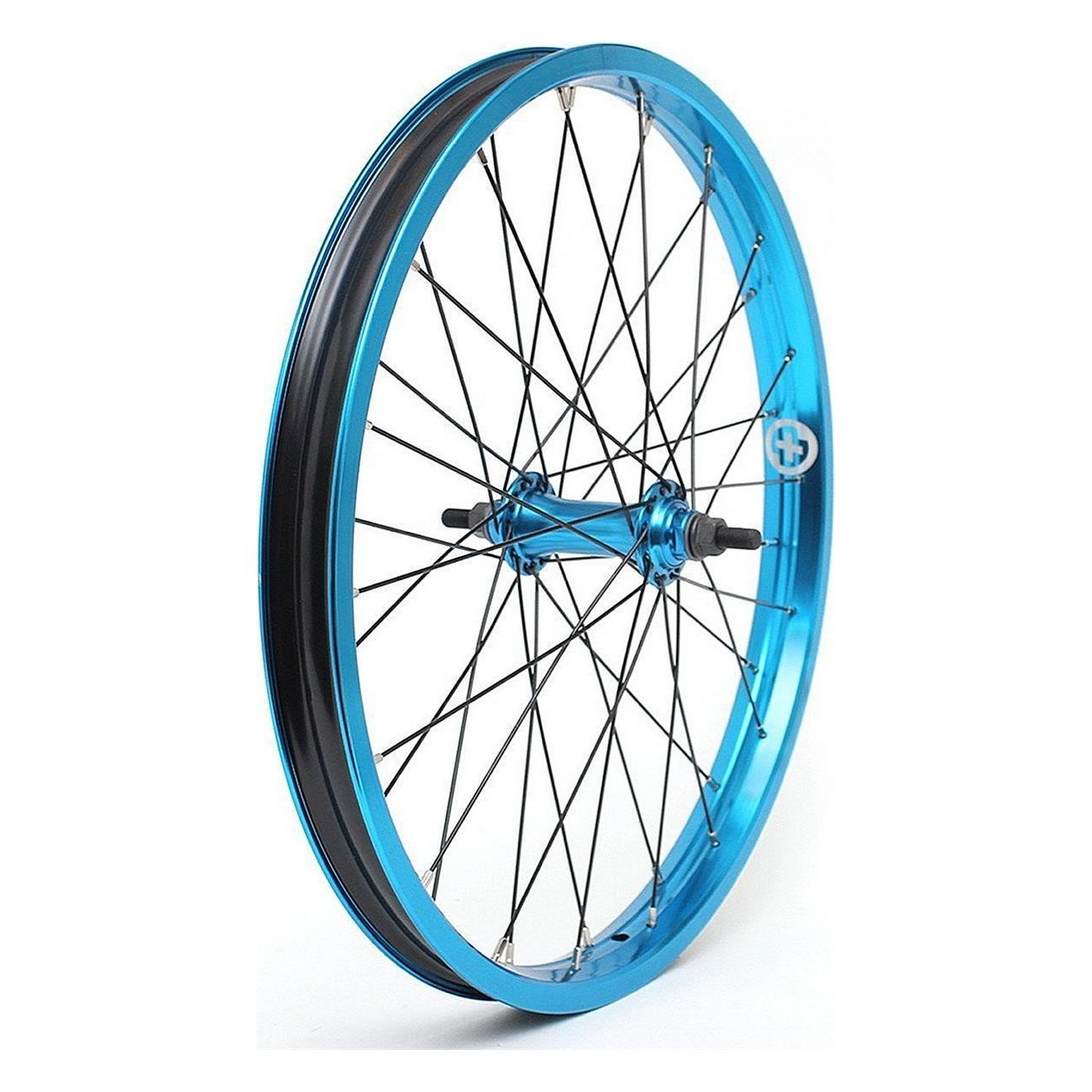 Roues Avant Salt Everest 20' Bleue avec Axe Mâle 3/8', 36 Trous et Roulements - 1