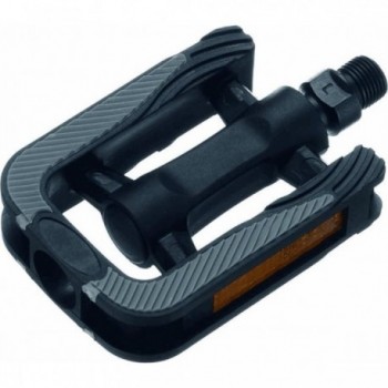 Black Nylon Anti-Slip City Bike Pedals with Reflectors MVTEK - Safety & Comfort - 1