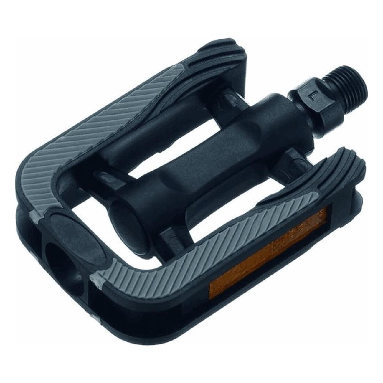 Black Nylon Anti-Slip City Bike Pedals with Reflectors MVTEK - Safety & Comfort - 1