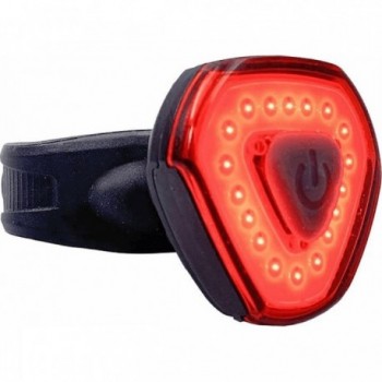 Triangle Rear Light 70 Lumens, 18 LEDs, 6 Functions, USB Rechargeable - 1