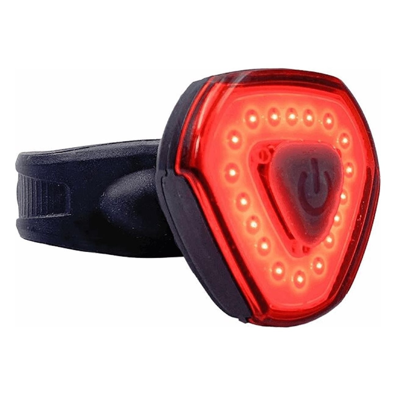 Triangle Rear Light 70 Lumens, 18 LEDs, 6 Functions, USB Rechargeable - 1