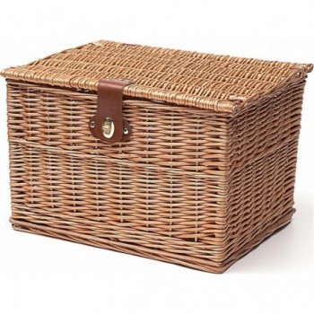 Large Natural Wicker Basket 44x32x29 cm for Indoor and Outdoor Use - 1