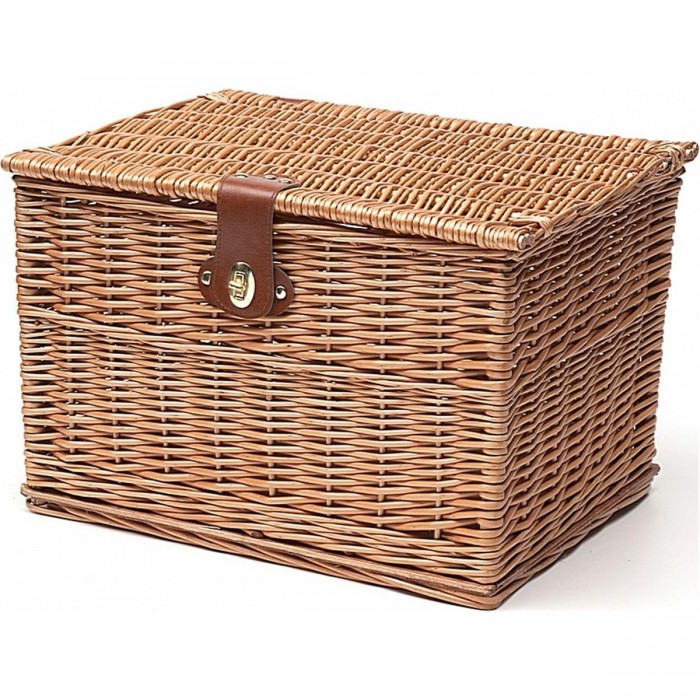 Large Natural Wicker Basket 44x32x29 cm for Indoor and Outdoor Use - 1