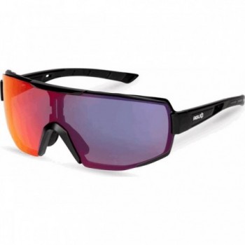 Bold Black Sunglasses with Red UV400 Anti-Fog Lenses - 1