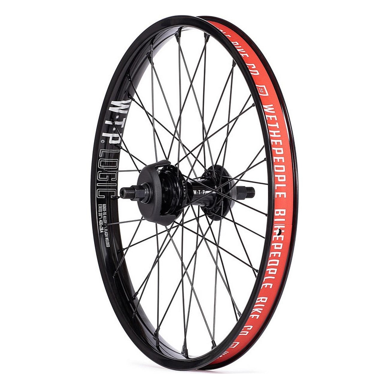 LSD 20' Hybrid Rear Wheel with Freecoaster, 14mm Axle, 36 Holes, Black - 1