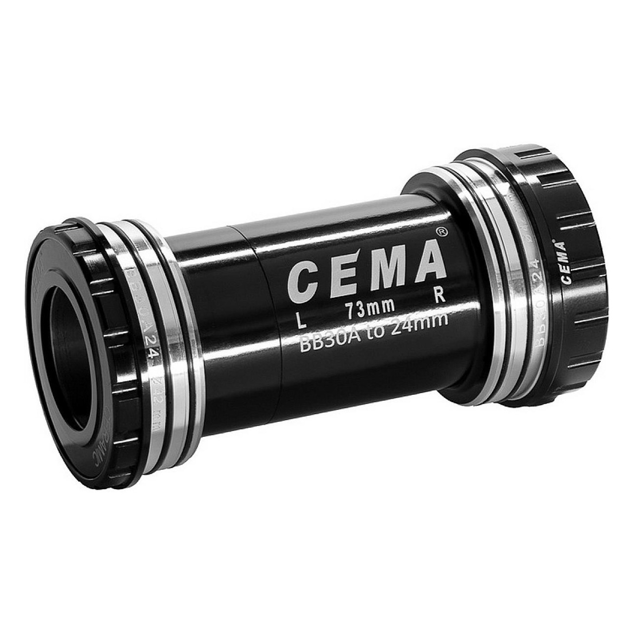 CEMA BB30A Bottom Bracket for Shimano, 73mm Width, 42mm Diameter, Black - 1