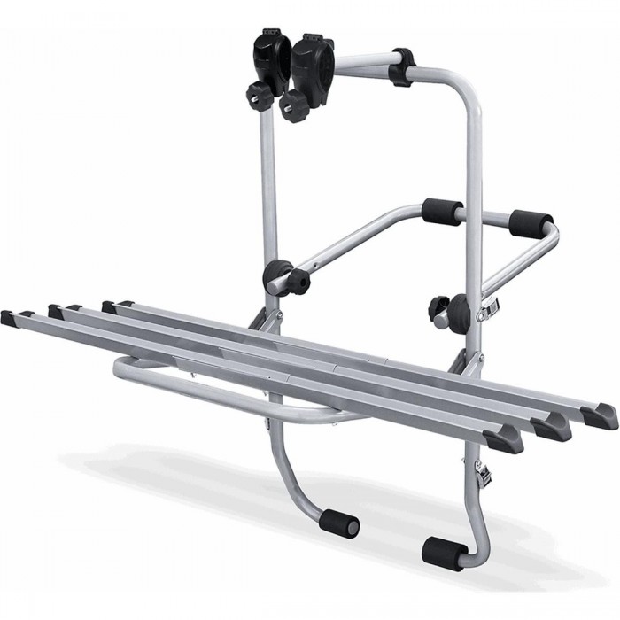 Menabo Steelbike Rear Bike Rack for 3 Bikes - Silver Steel, 45kg Capacity - 1