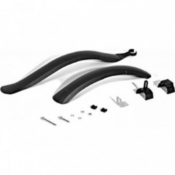 MTB Mudguards 16/20' Black with Quick Release for Disc or V-Brake - 1