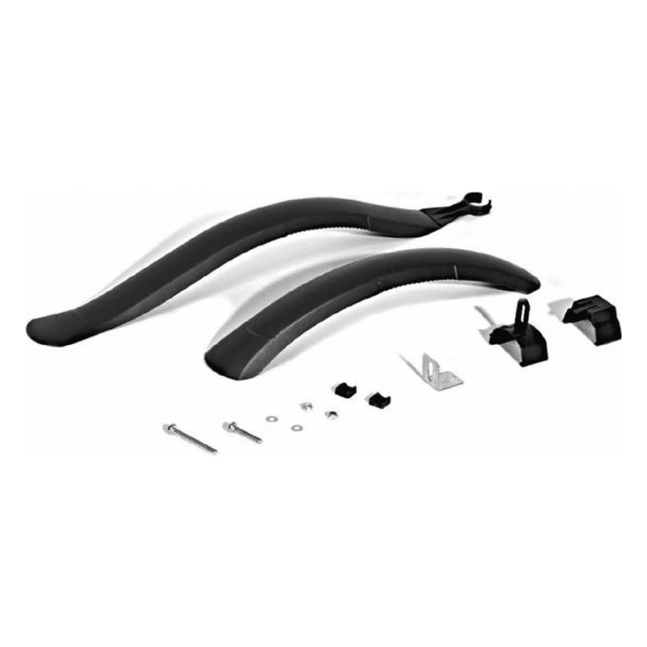 MTB Mudguards 16/20' Black with Quick Release for Disc or V-Brake - 1