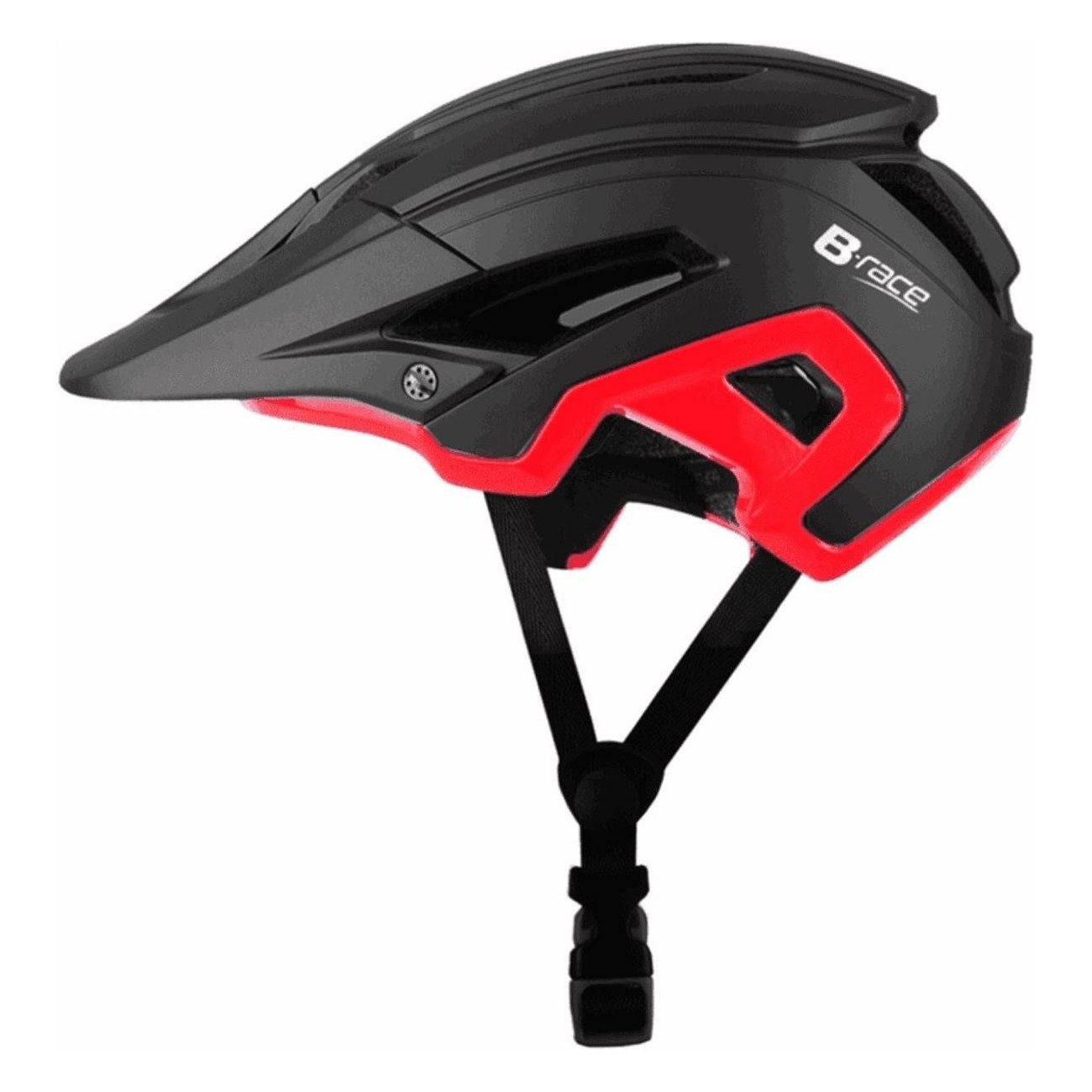 B-Race Stone II In-Mold Helmet Black/Red S/M (54-58 cm) for Safety & Comfort - 1