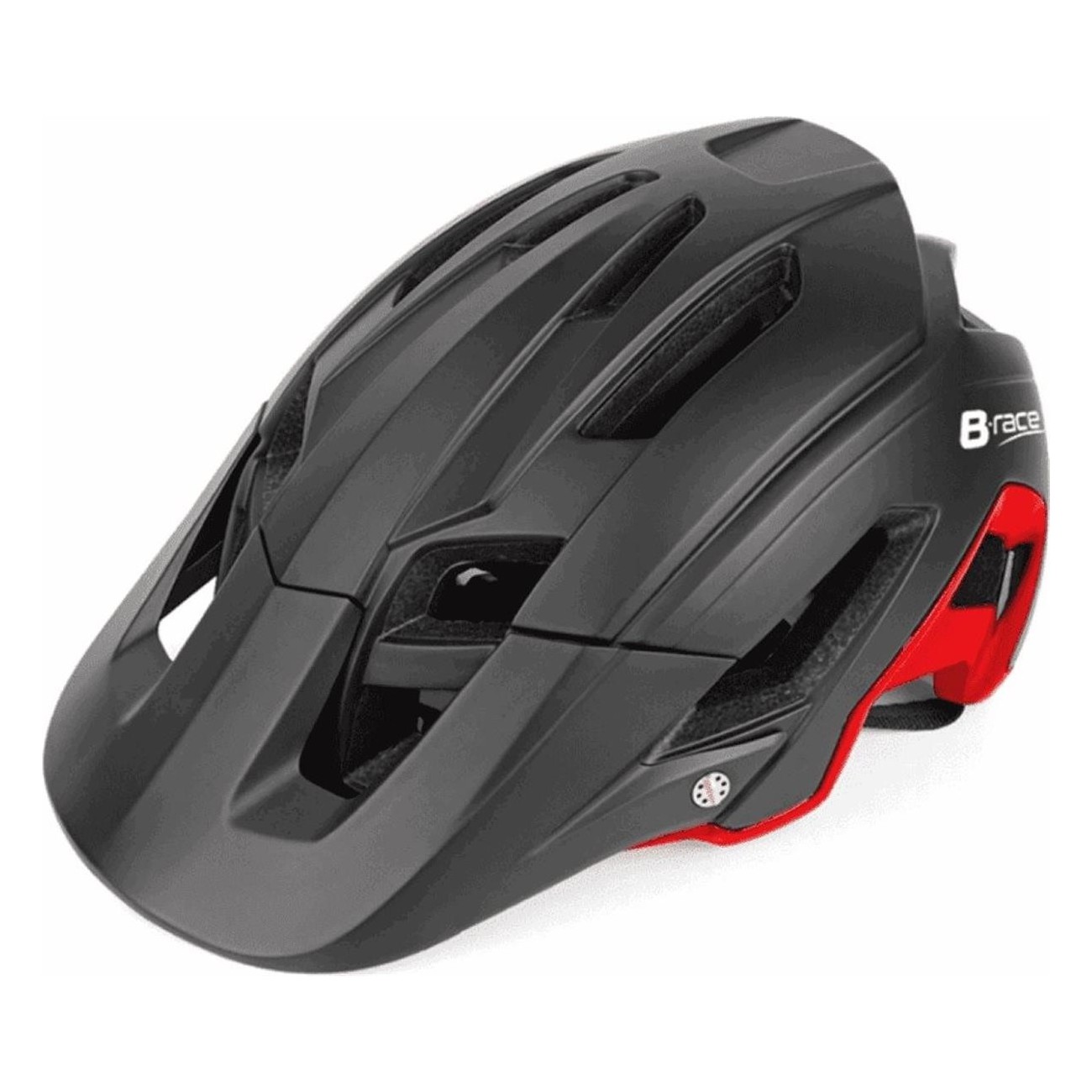 B-Race Stone II In-Mold Helm Schwarz/Rot S/M (54-58 cm) für Sicherheit und Komfort - 2