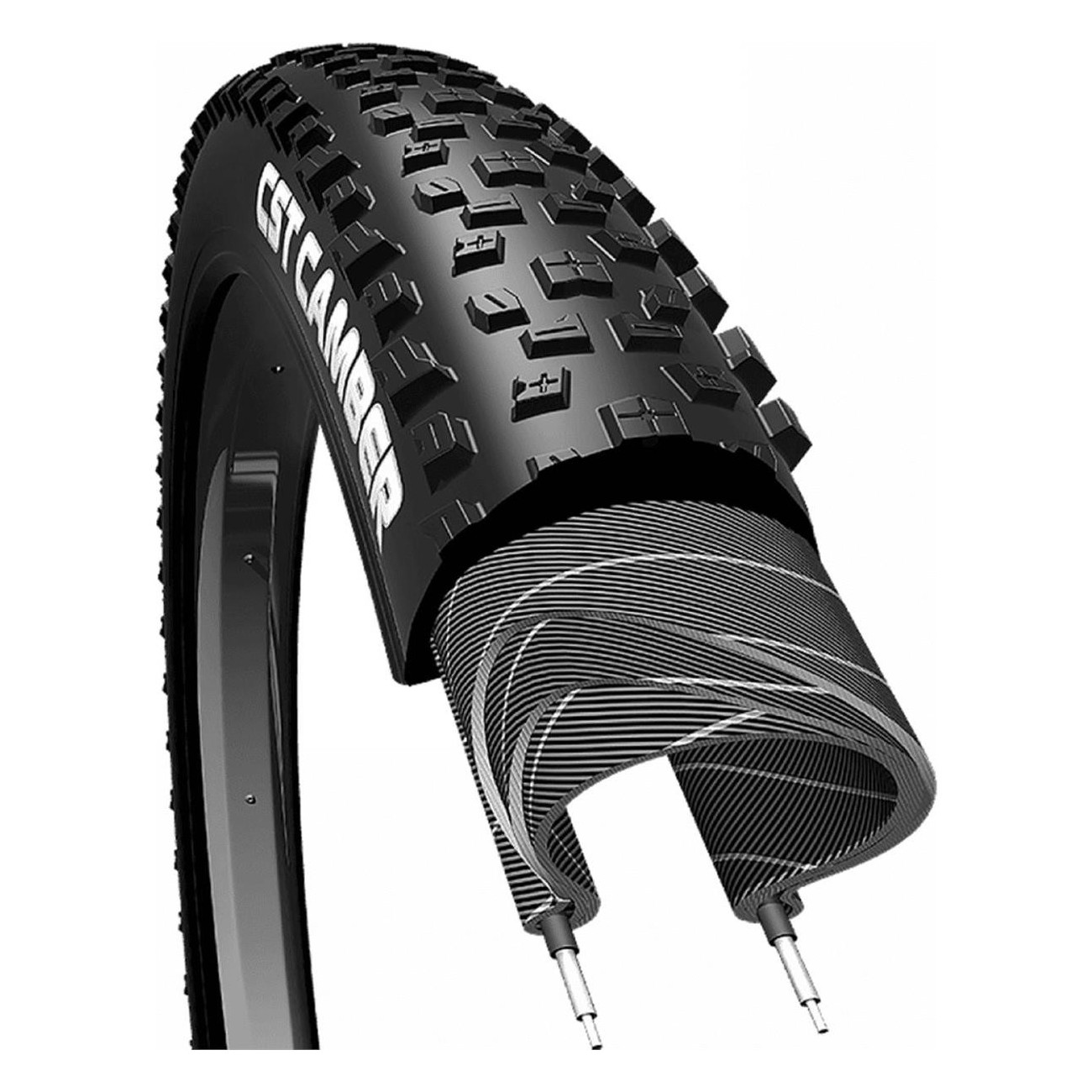 Pneu VTT 29x2.25 CST Camber TL Ready Pliable Noir pour Cross Country - 1