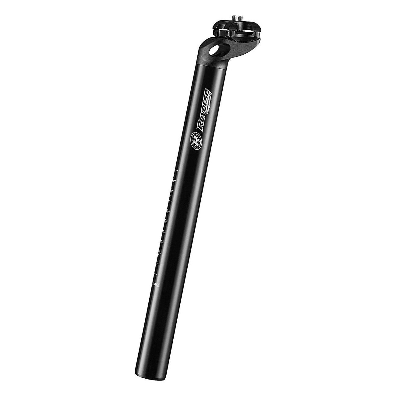 Reverse Comp Seatpost Ø31.6mm Black Aluminum, Adjustable Offset, 350mm Length - 1