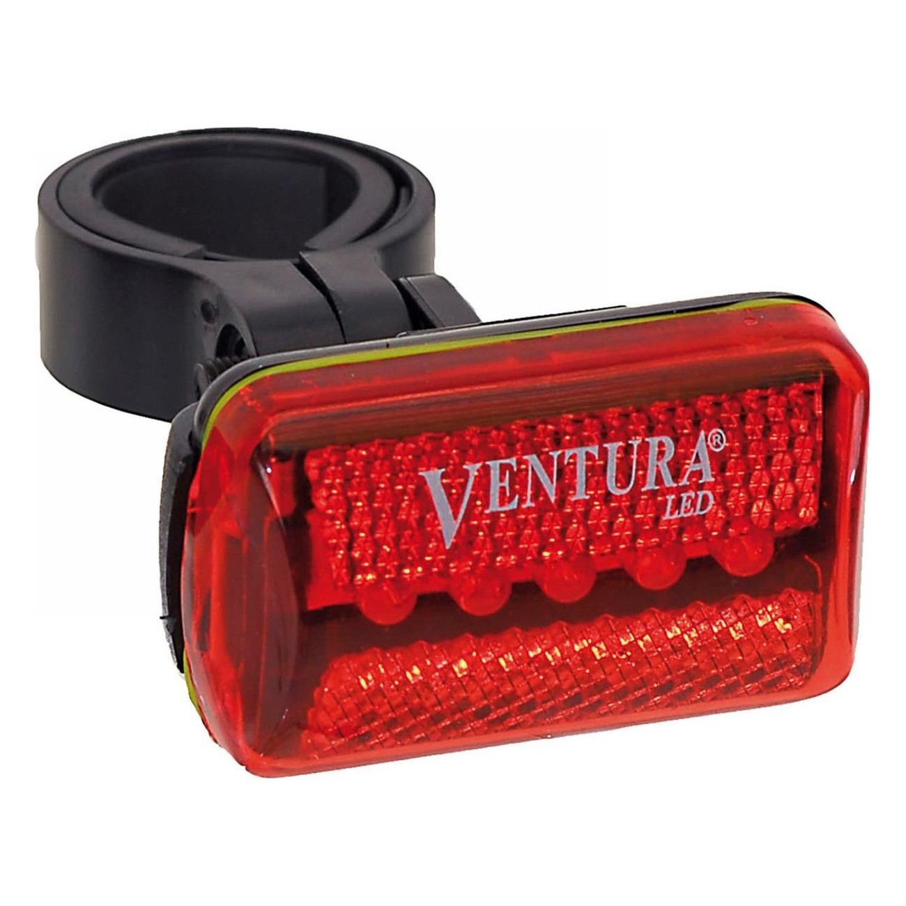 Lumière Clignotante Rouge Ventura 5 LED avec 2 Fonctions, Supports et Piles - 1