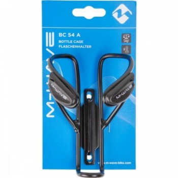 Porta Borraccia in Alluminio Nero 54g con Guide in Plastica M-WAVE - 4 - Portaborraccia - 4015493340522