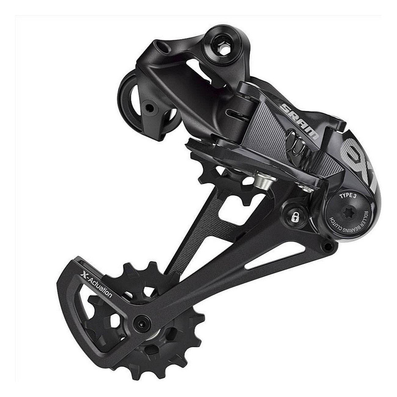 Dérailleur Arrière EX1 1x8 Vitesses pour E-MTB, Cage Longue, Noir, Max 48T - 1