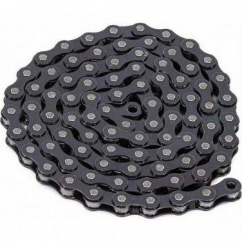 Heavy BMX Chain Z1 Black in Chrome Steel - Durable and Stylish - 1