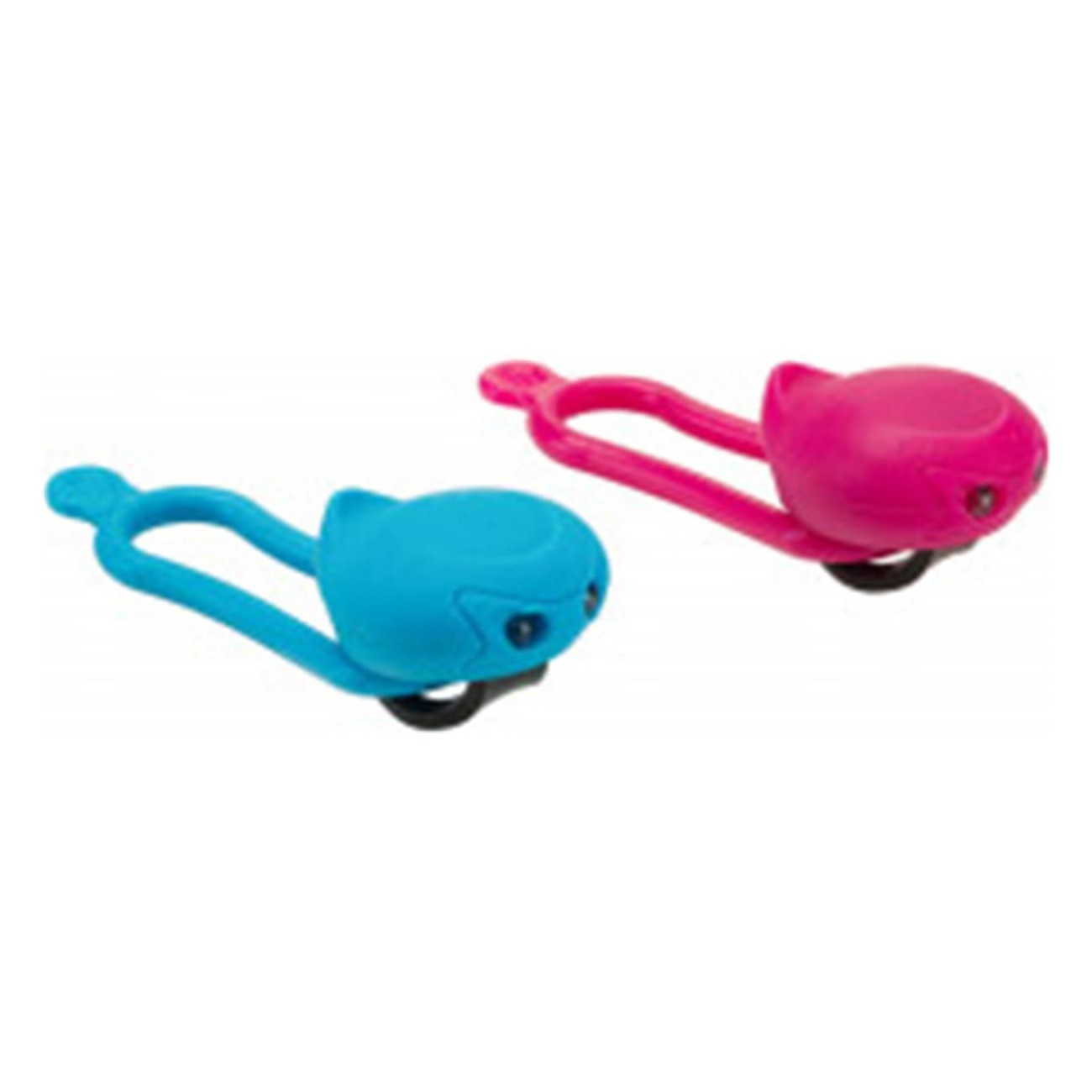 Front and Rear Light with 2 Blue/Pink LEDs, Rechargeable Battery, Silicone Cover - 1