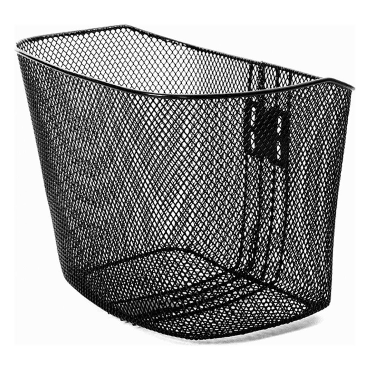 Black Mesh Front Basket ADRIA 34x25x23 cm in Coated Iron for Bicycle - 1