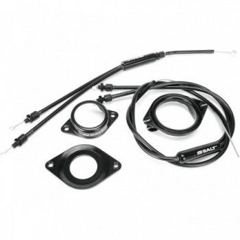 Black Steel Gyroscopic Set for BMX with Removable Cables and Tabs - 1