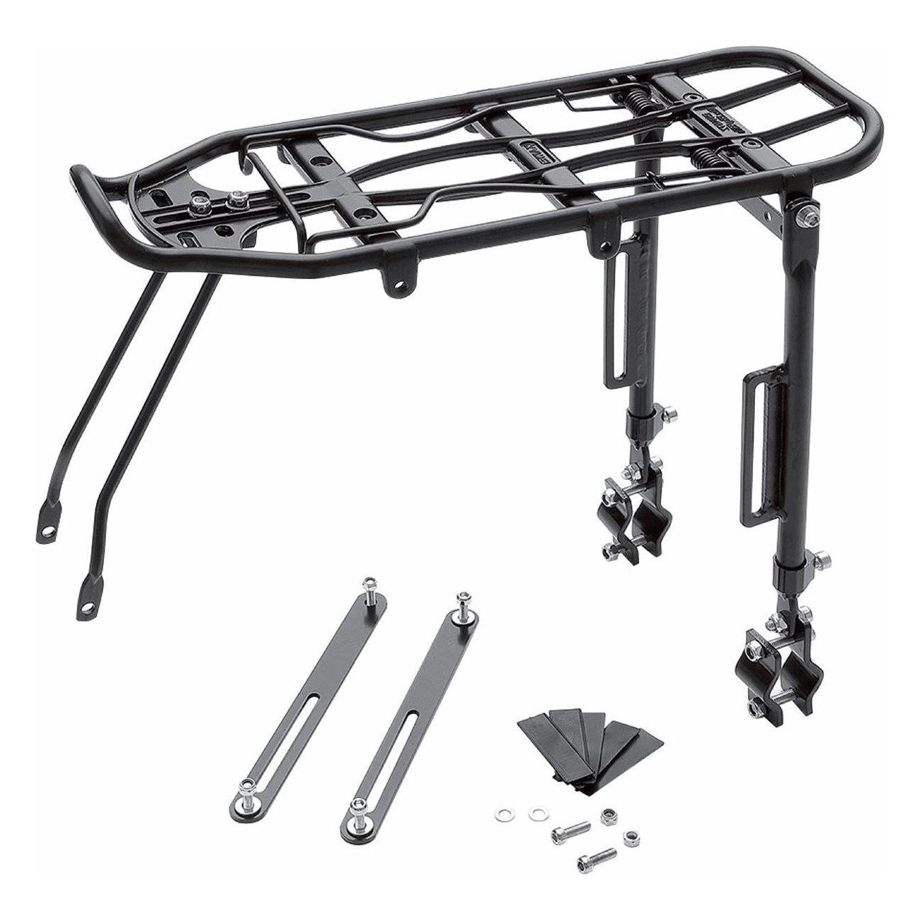 Adjustable Black Aluminum Rear Rack for 26/28 Inch Bikes MVTEK - 1