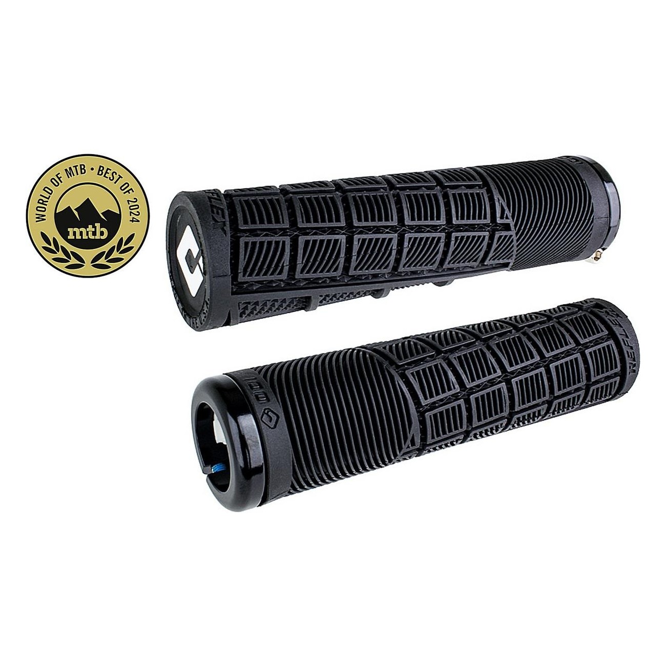 Poignées Odi Grips Reflex V2.1 Lock-On 135mm, Noir avec Colliers Noirs pour BMX et MTB - 1