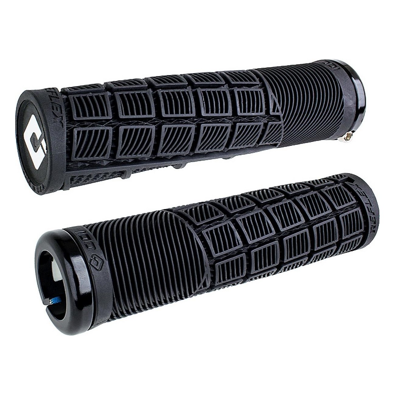 Poignées Odi Grips Reflex V2.1 Lock-On 135mm, Noir avec Colliers Noirs pour BMX et MTB - 2