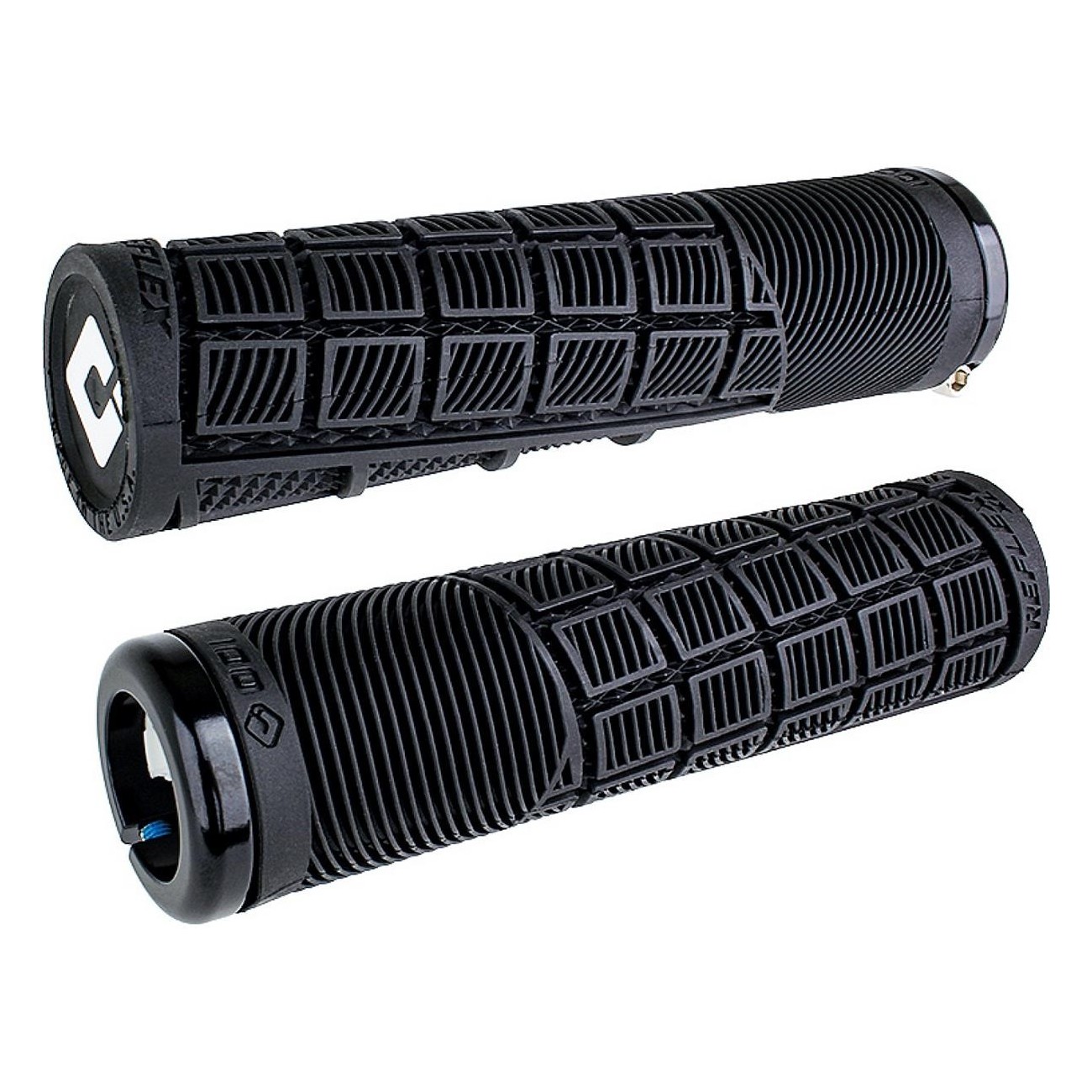 Odi Grips Reflex XL V2.1 Lock-On Nero con Morsetti Neri, Impugnature 135mm per BMX e MTB - 1 - Manopole - 0711484194955