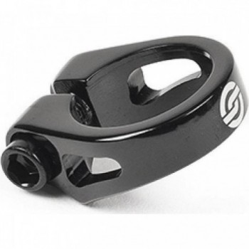 Collier de selle noir 25,4 mm en alliage 6061 T6 CNC pour cadres de vélo - 1