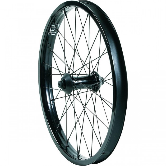 Fiend Cab Black Front Wheel with 6061 Aluminum Rim and Nylon Hub Guards - 1