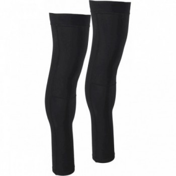 Black Microfiber Leg Warmers - Size XL, Comfort and Style - 1