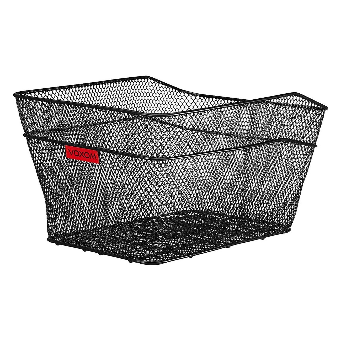 Bas2 Black Extra Tall Steel Mesh Bicycle Rack Basket - 1