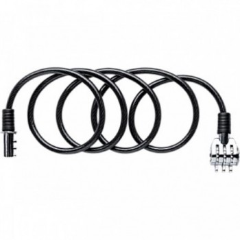 Lucchetto a Spirale BONINBIKE 6x1200 mm con Combinazione Nero - 2 - Lucchetti - 8032853055083